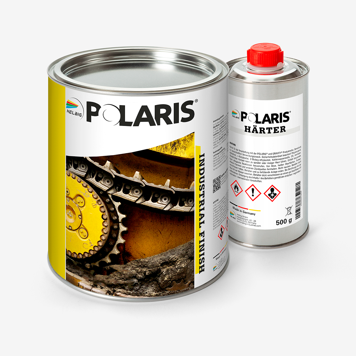 500g Härter und Industrial Finish 2500g