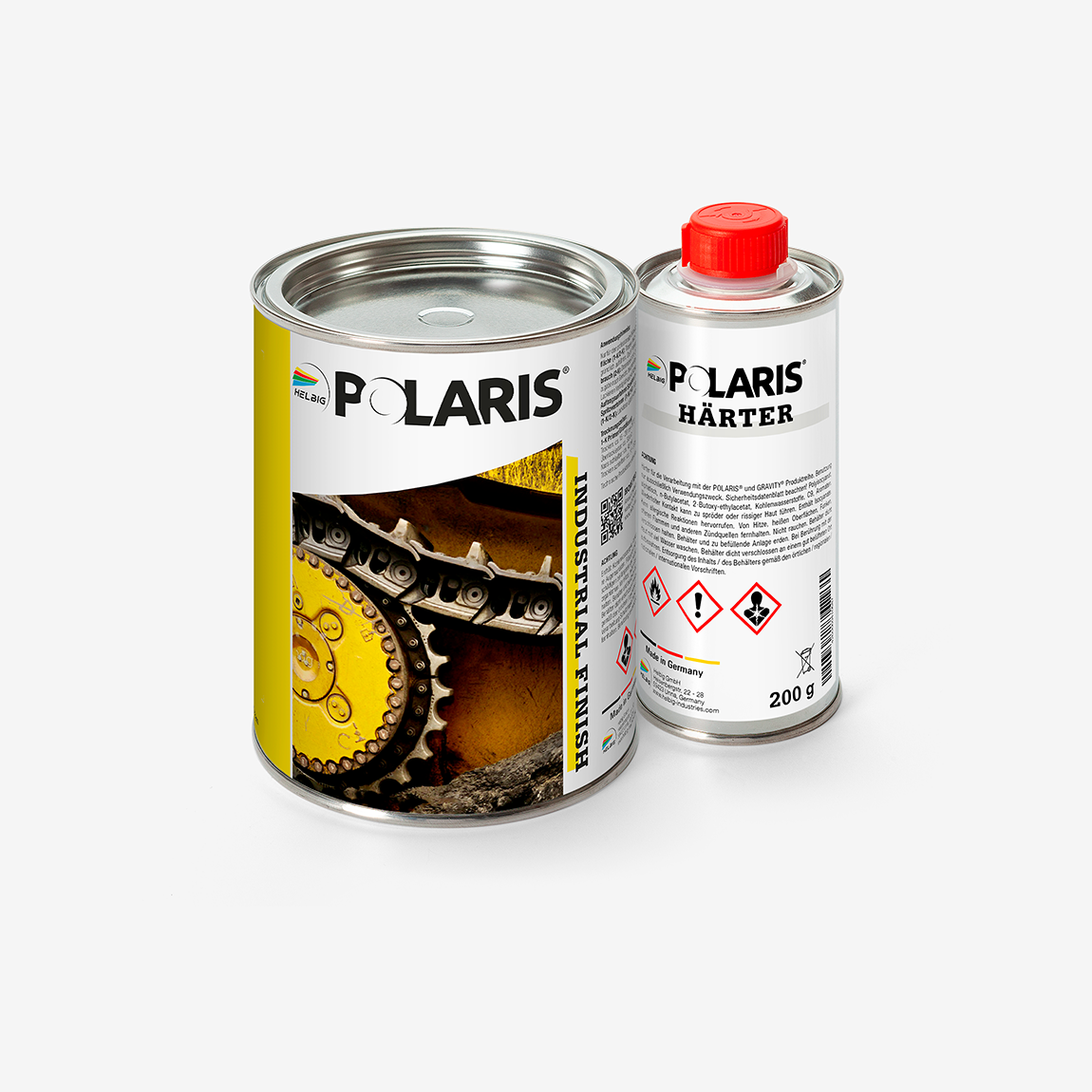 200g Härter und Industrial Finish 1000g